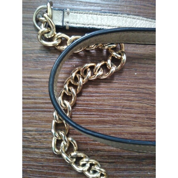 Coach Quinn ChampagneLeather Soho Designer Y2K Chain Convertible Crossbody Trend - Picture 3 of 7